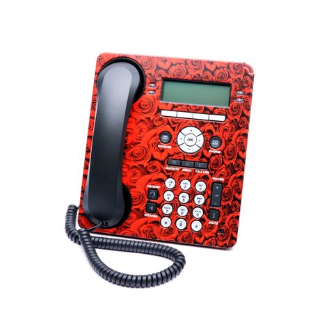 DESK PHONE DESIGNS A9504 Cover-Coral Red Roses A9504RAL3016954G